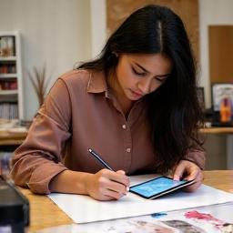 Mia Patel sketching designs
